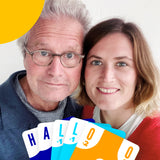 Die beiden Schöpfer des Kartenspiels Crack List Pierre und Charlotte