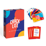 Presentación de la caja del juego Crack List con todas las cartas