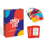 Crack List board game box with action cards and lists 